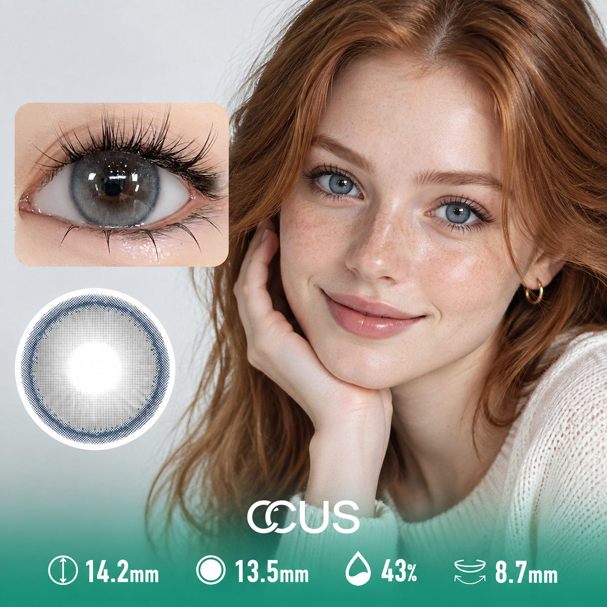 Serene Mist Blue Contact Lenses