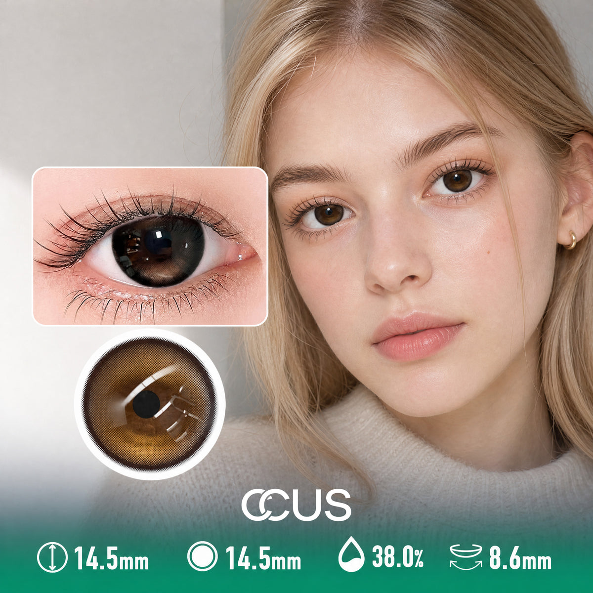 Tender Breeze Sandalwood Brown Contact Lenses
