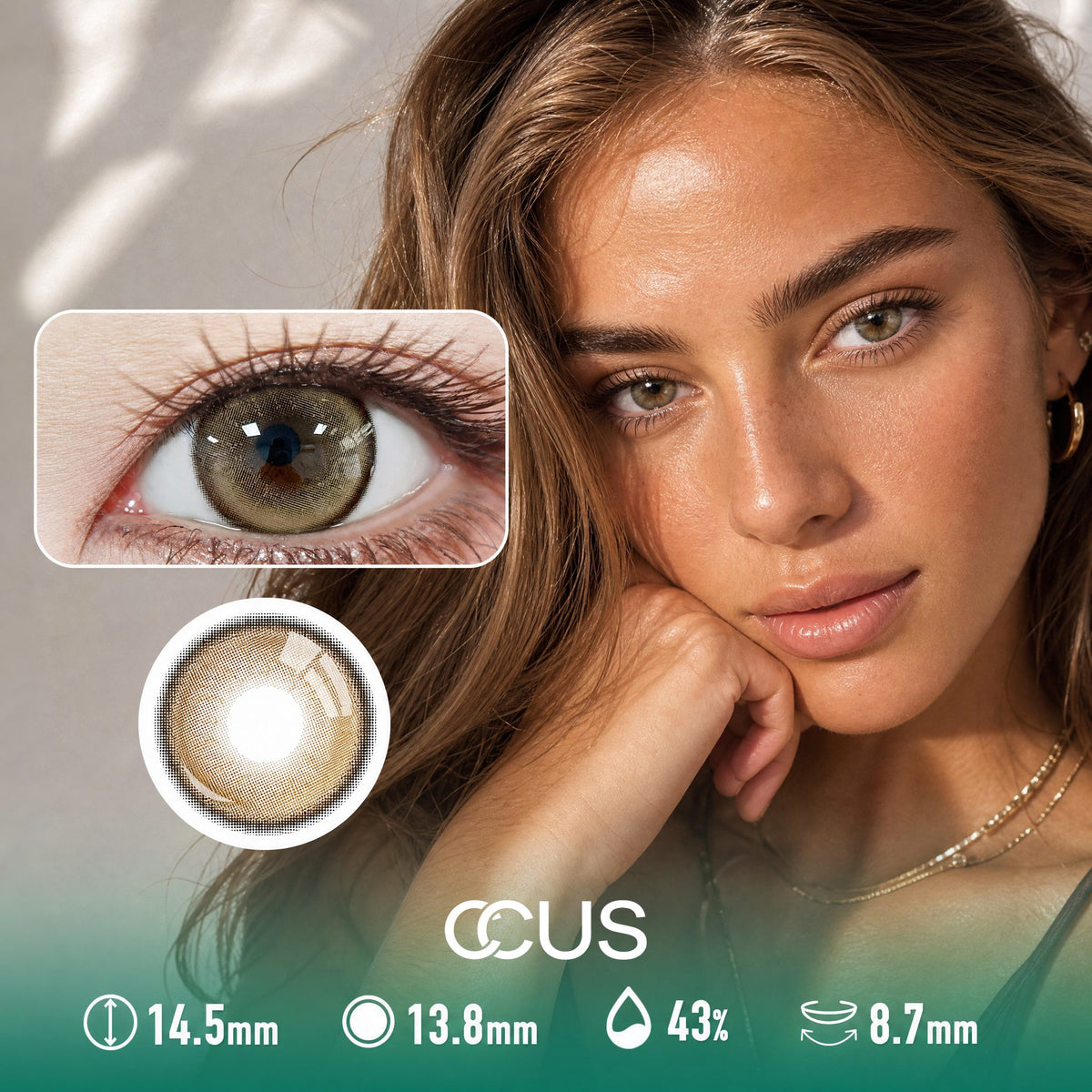 Venice Honey Olive Brown Contact Lenses