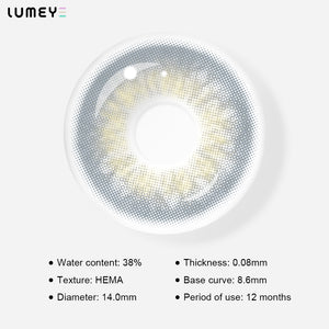 Best COLORED CONTACTS - LUMEYE Bicolor Flower Gray Colored Contact Lenses - LUMEYE