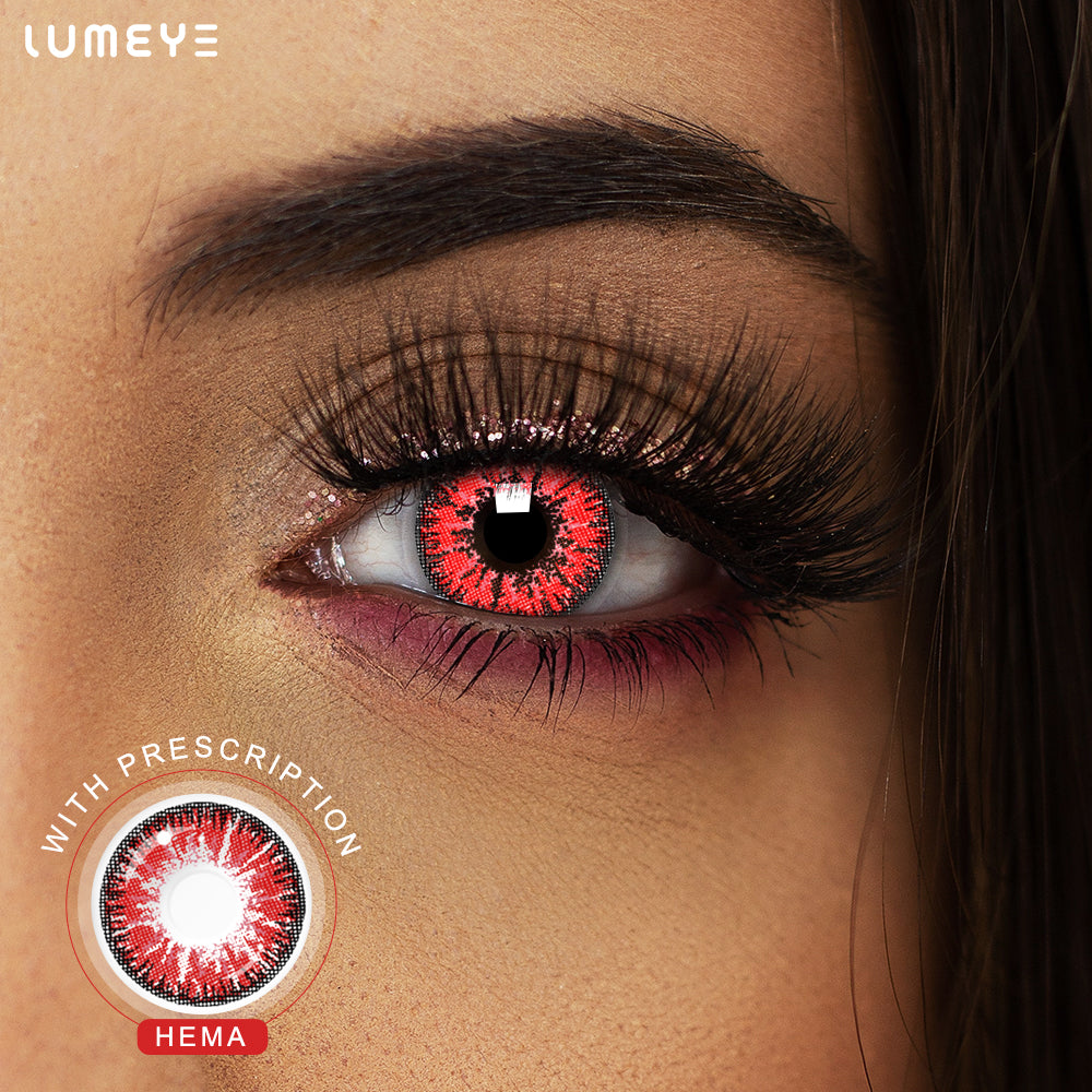 Best COLORED CONTACTS - LUMEYE Mystery Red Colored Contact Lenses - LUMEYE
