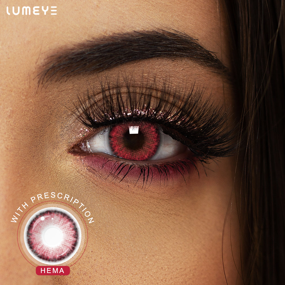 Best COLORED CONTACTS - LUMEYE Annabelle Red Colored Contact Lenses - LUMEYE