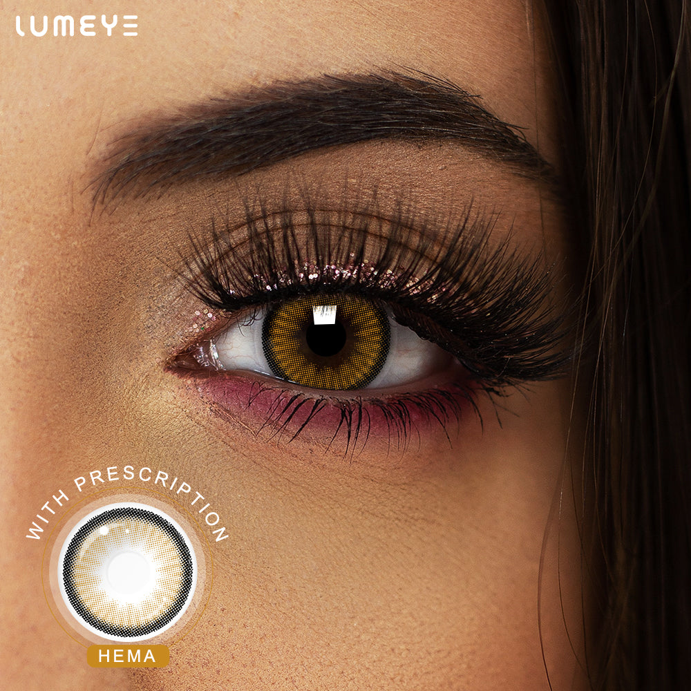 Best COLORED CONTACTS - LUMEYE Popcorn Brown Colored Contact Lenses - LUMEYE
