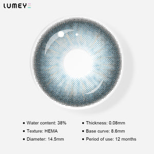 Best COLORED CONTACTS - LUMEYE Hanabi Blue Colored Contact Lenses - LUMEYE