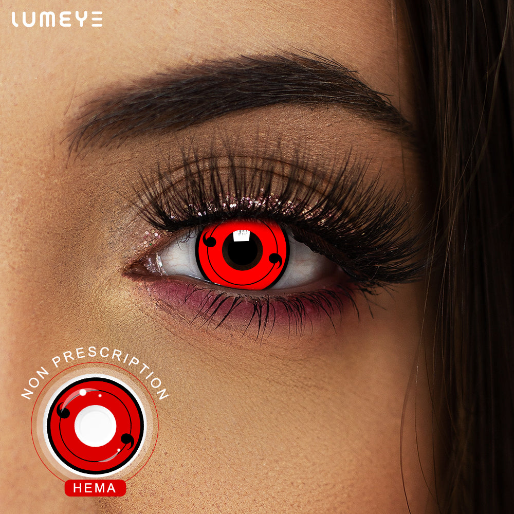 Best COLORED CONTACTS - Naruto - LUMEYE Sharingan Two Tomoe Red Colored Contact Lenses - LUMEYE