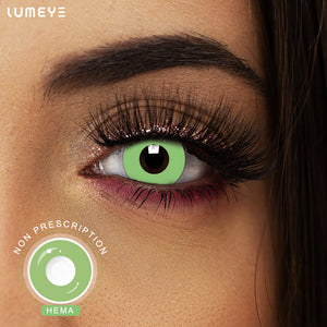 Best COLORED CONTACTS - LUMEYE Pure Green Colored Contact Lenses - LUMEYE