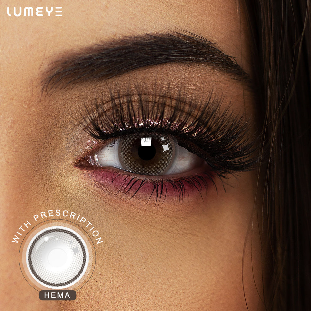 Best COLORED CONTACTS - LUMEYE Highlight Brown Colored Contact Lenses - LUMEYE