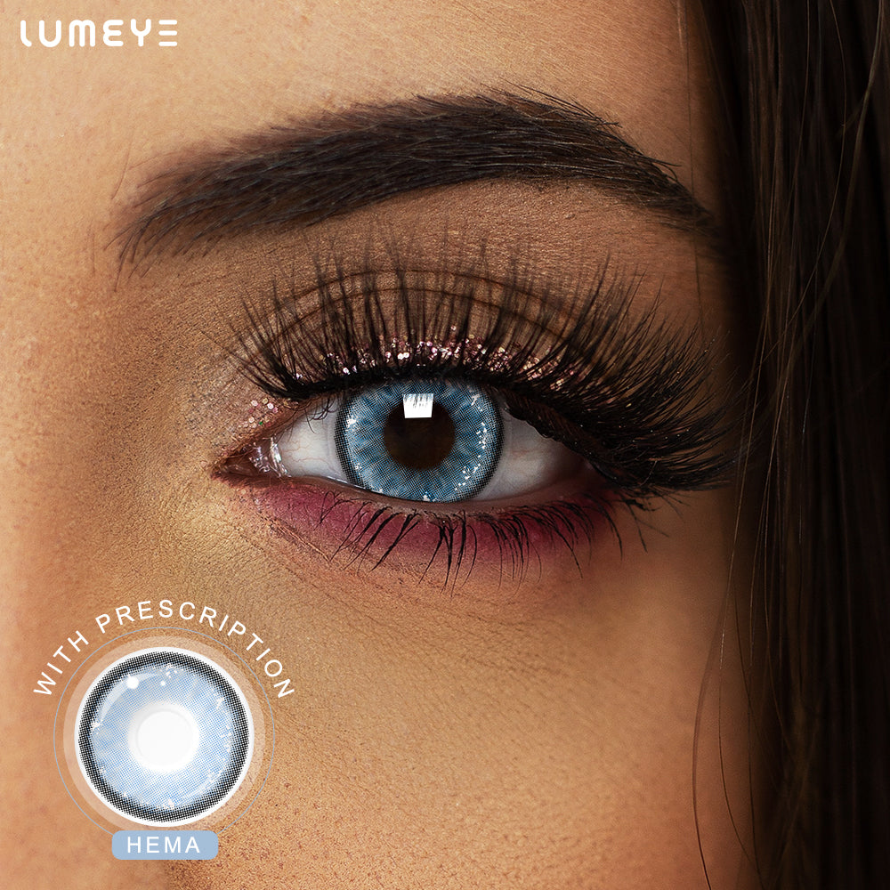 Best COLORED CONTACTS - LUMEYE Planet Blue Colored Contact Lenses - LUMEYE
