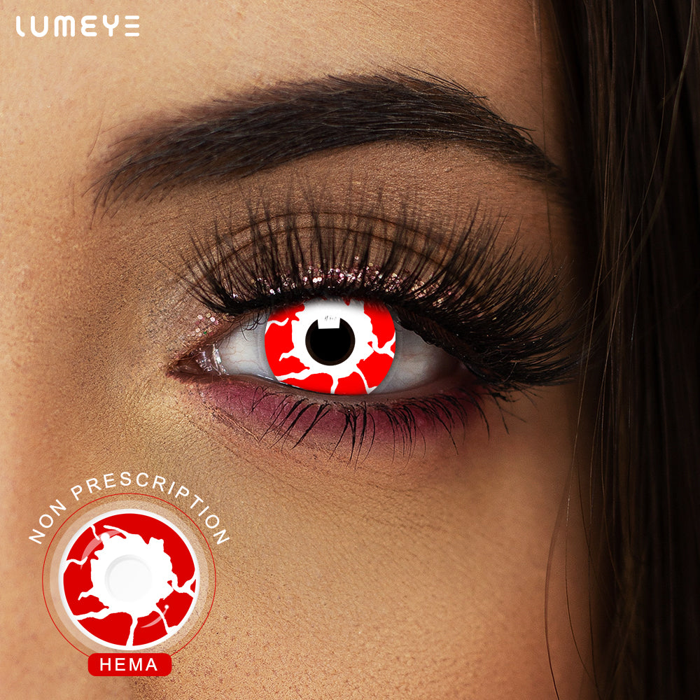 Best COLORED CONTACTS - LUMEYE Reddish Dream Red Colored Contact Lenses - LUMEYE