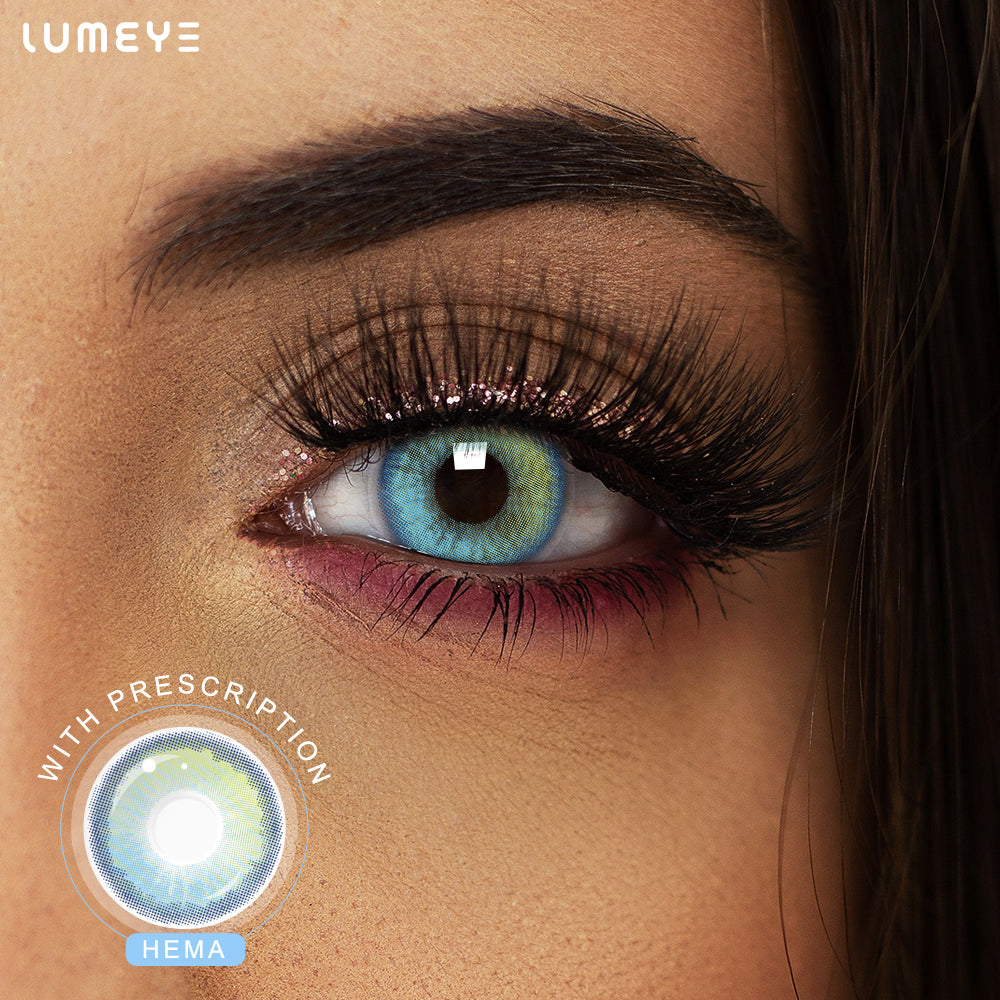 Best COLORED CONTACTS - LUMEYE Soda Blue Colored Contact Lenses - LUMEYE