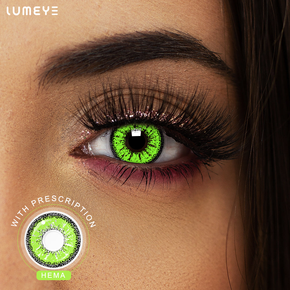 Best COLORED CONTACTS - LUMEYE Miku Green Colored Contact Lenses - LUMEYE