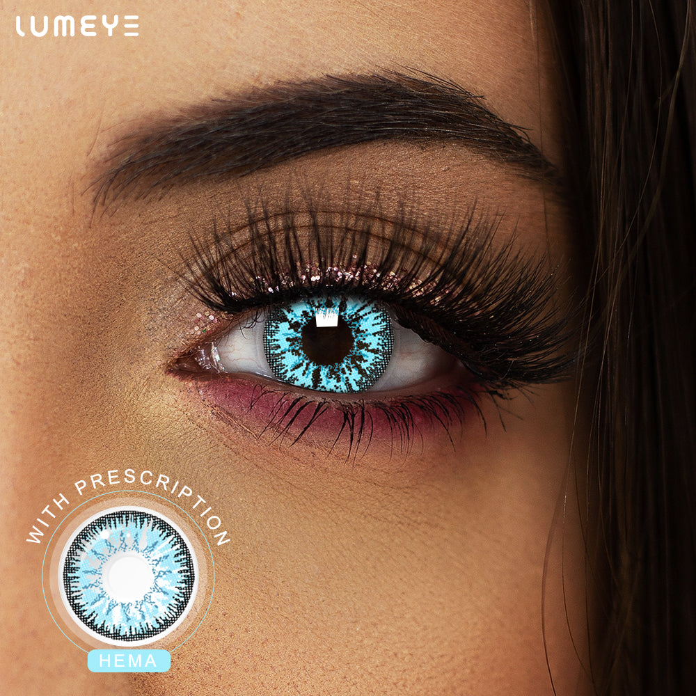 Best COLORED CONTACTS - LUMEYE Mystery Blue Colored Contact Lenses - LUMEYE