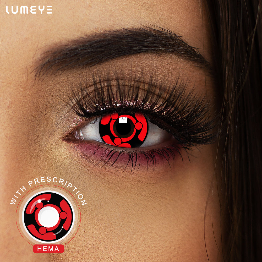 Best COLORED CONTACTS - LUMEYE Sharingan Madara Red Colored Contact Lenses - LUMEYE