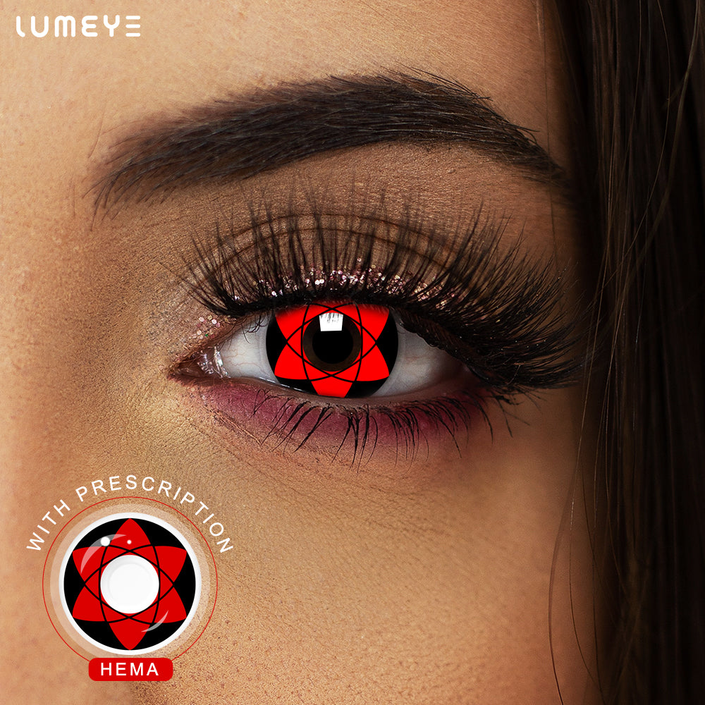 Best COLORED CONTACTS - LUMEYE Sharingan Sasuke Red Colored Contact Lenses - LUMEYE