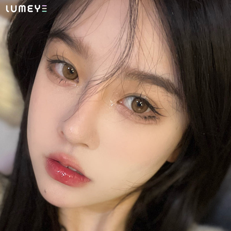 Best COLORED CONTACTS - LUMEYE Dawn Brown Colored Contact Lenses - LUMEYE