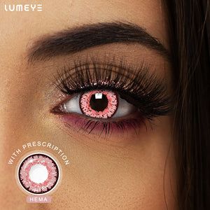 Best COLORED CONTACTS - LUMEYE Candy Peachy Pink Colored Contact Lenses - LUMEYE