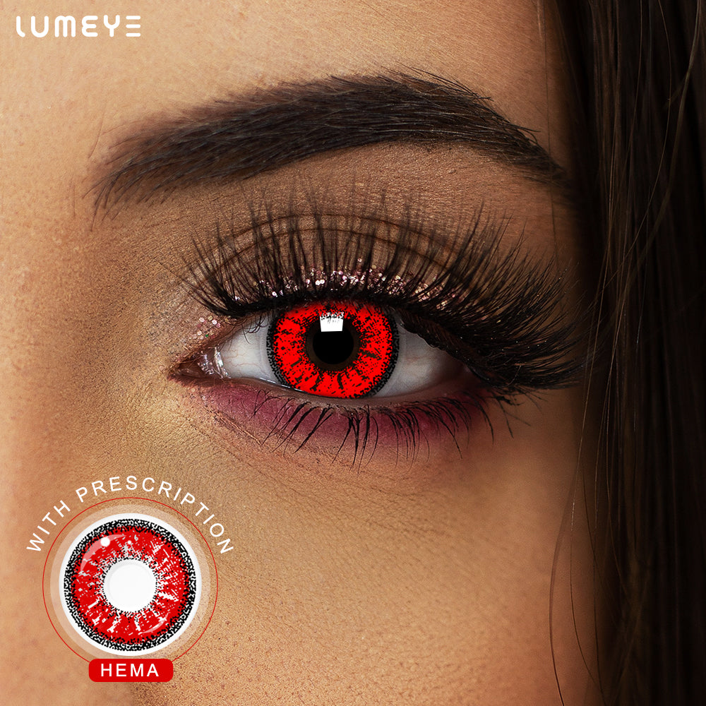 Best COLORED CONTACTS - LUMEYE Akashi Seijuro Red Colored Contact Lenses - LUMEYE