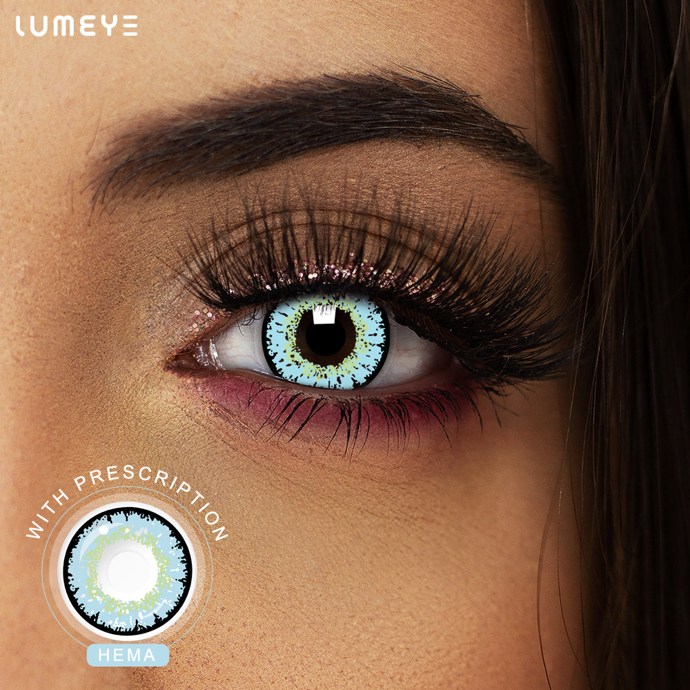 Best COLORED CONTACTS - LUMEYE Candy Mint Blue Colored Contact Lenses - LUMEYE