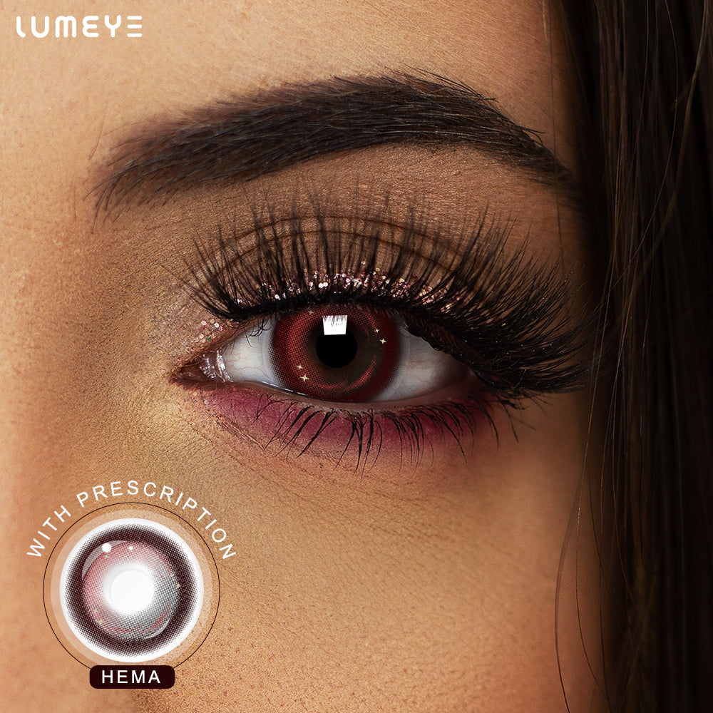 Best COLORED CONTACTS - LUMEYE Crazy Red Colored Contact Lenses - LUMEYE
