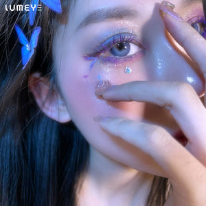 Best COLORED CONTACTS - LUMEYE Frozen Moon Blue Colored Contact Lenses - LUMEYE