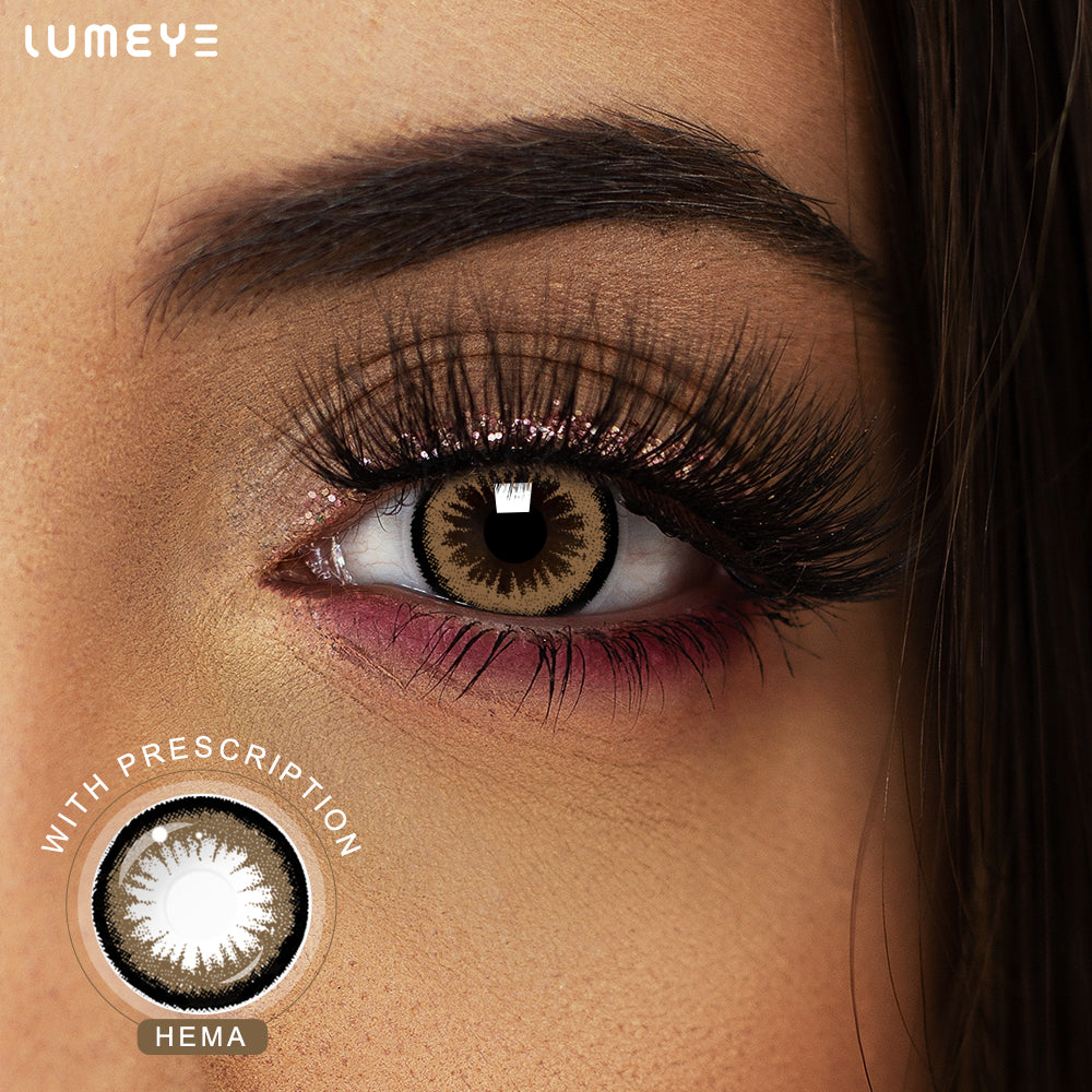 Best COLORED CONTACTS - LUMEYE Hoya Brown Colored Contact Lenses - LUMEYE