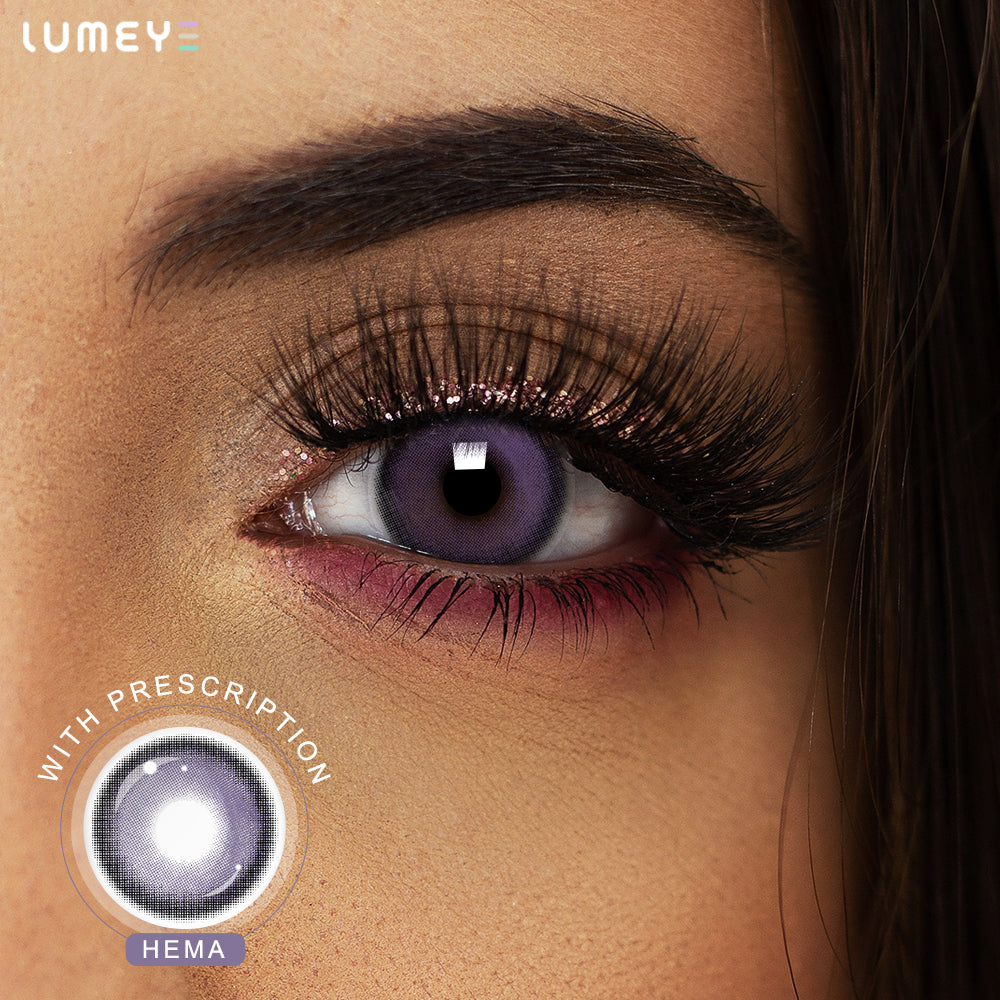 Best COLORED CONTACTS - LUMEYE Crystal Purple Colored Contact Lenses - LUMEYE