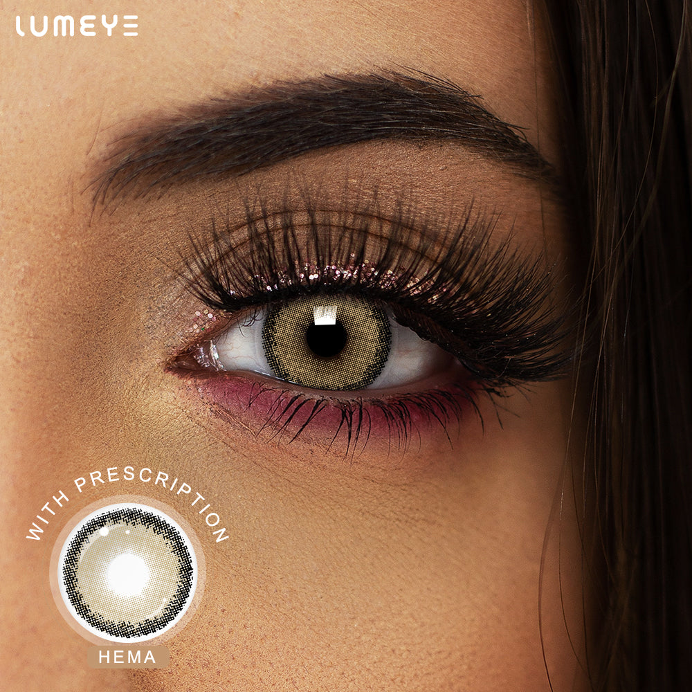 Best COLORED CONTACTS - LUMEYE Coconut Latte Brown Colored Contact Lenses - LUMEYE