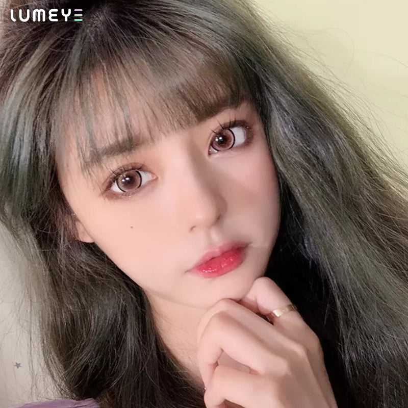 Best COLORED CONTACTS - LUMEYE Strawberry Pink Colored Contact Lenses - LUMEYE