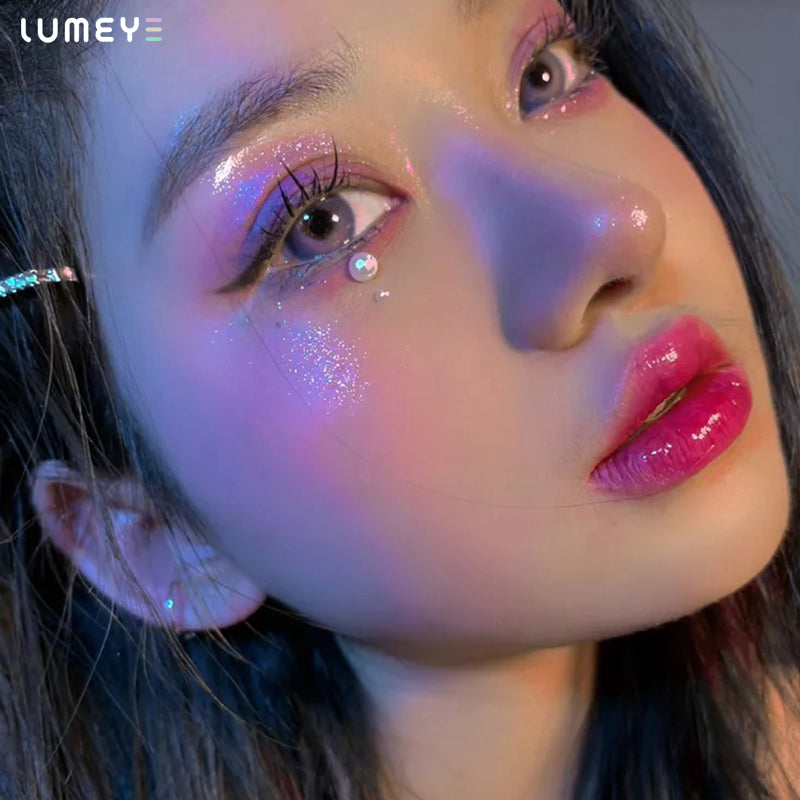 Best COLORED CONTACTS - LUMEYE Frozen Moon Purple Colored Contact Lenses - LUMEYE