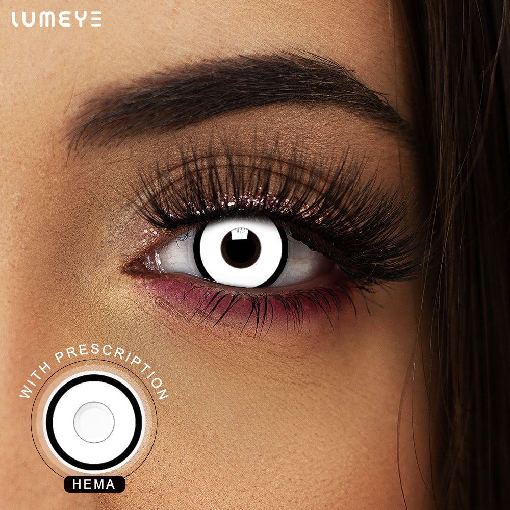 Best COLORED CONTACTS - LUMEYE Edged Zombie Curse White Colored Contact Lenses - LUMEYE