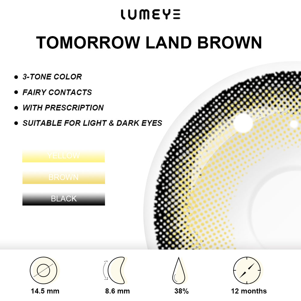 Best COLORED CONTACTS - LUMEYE Tomorrow Land Brown Colored Contact Lenses - LUMEYE