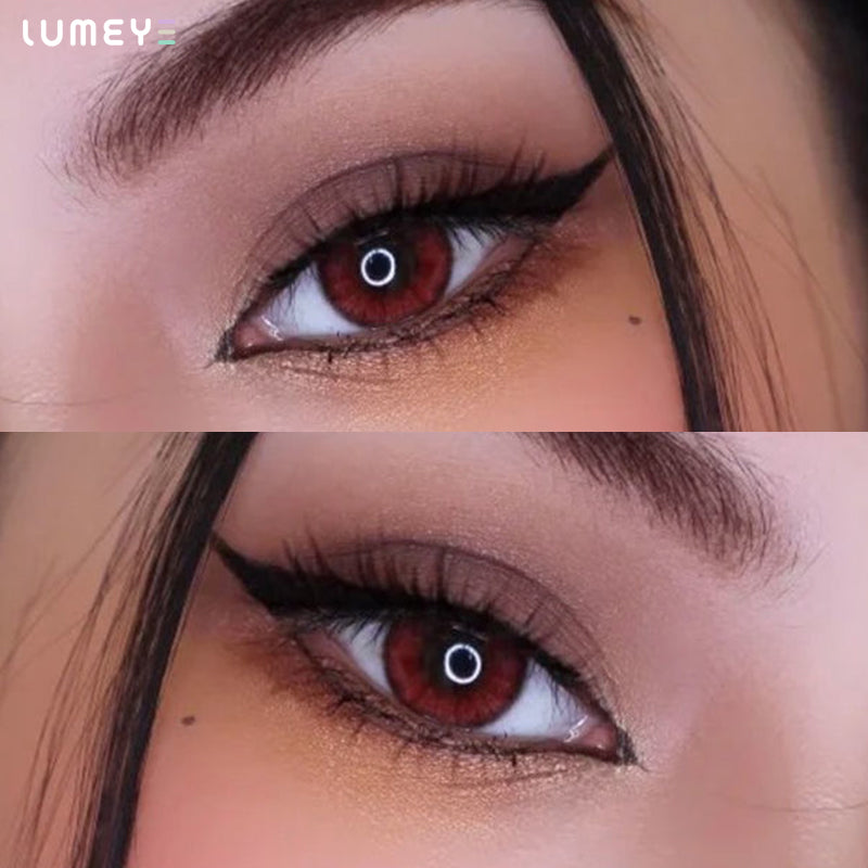 Best COLORED CONTACTS - LUMEYE Annabelle Red Colored Contact Lenses - LUMEYE