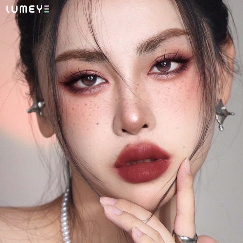 Best COLORED CONTACTS - LUMEYE Rouge Rose Gray Colored Contact Lenses - LUMEYE