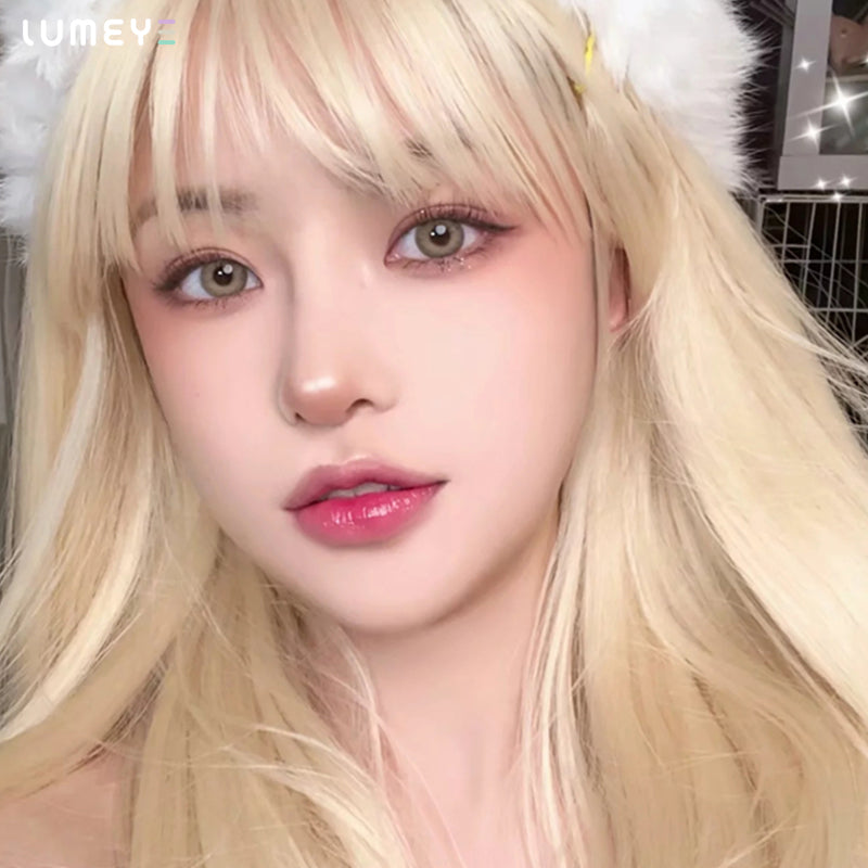 Best COLORED CONTACTS - LUMEYE Bicolor Flower Brown Colored Contact Lenses - LUMEYE