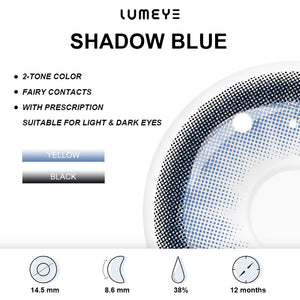 Best COLORED CONTACTS - LUMEYE Shadow Blue Colored Contact Lenses - LUMEYE