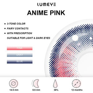 Best COLORED CONTACTS - LUMEYE Anime Pink Colored Contact Lenses - LUMEYE