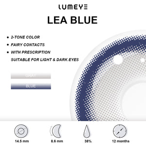 Best COLORED CONTACTS - LUMEYE Lea Blue Colored Contact Lenses - LUMEYE