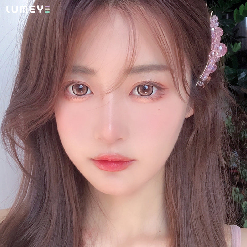 Best COLORED CONTACTS - LUMEYE Strawberry Pink Colored Contact Lenses - LUMEYE