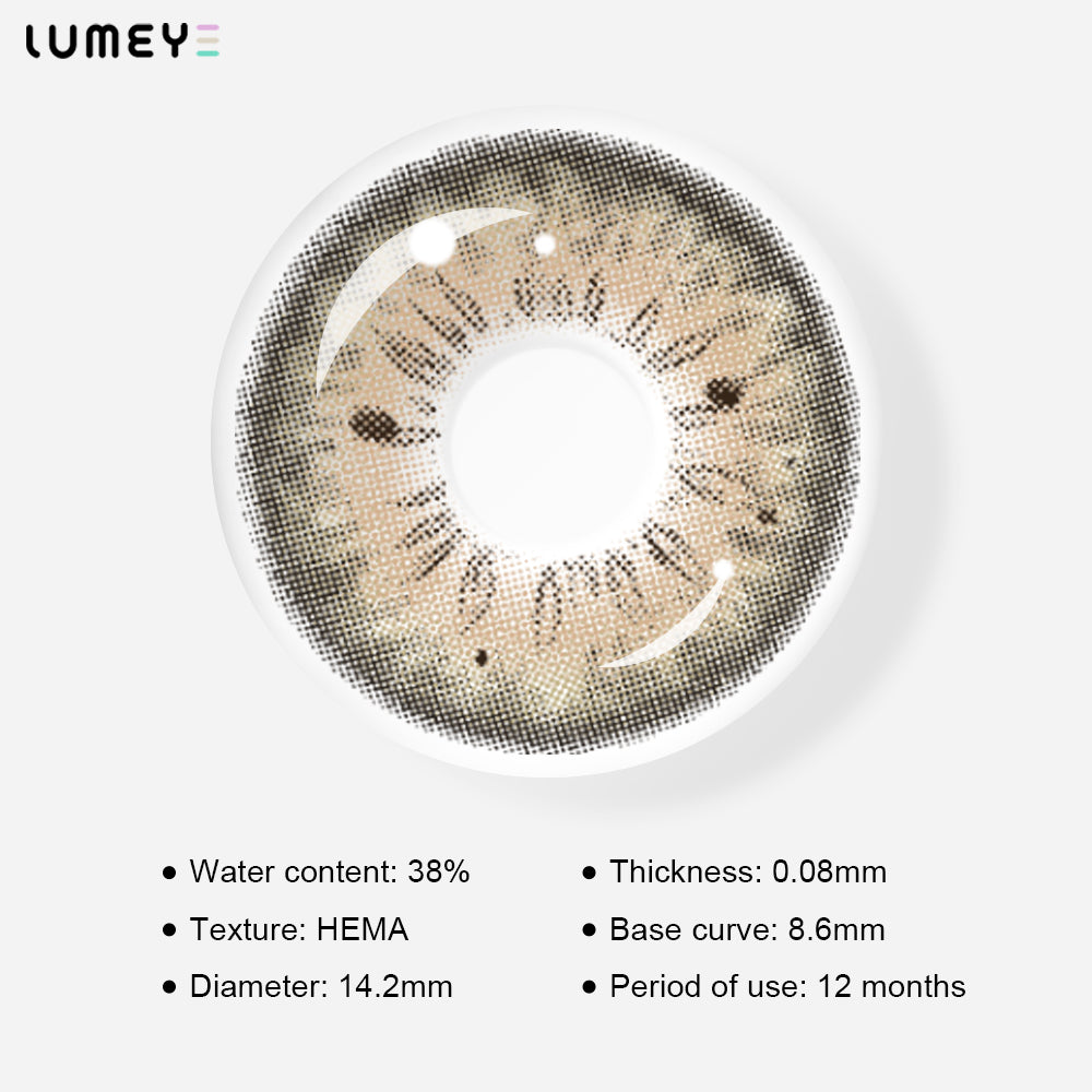 Best COLORED CONTACTS - LUMEYE Dot Brown Colored Contact Lenses - LUMEYE