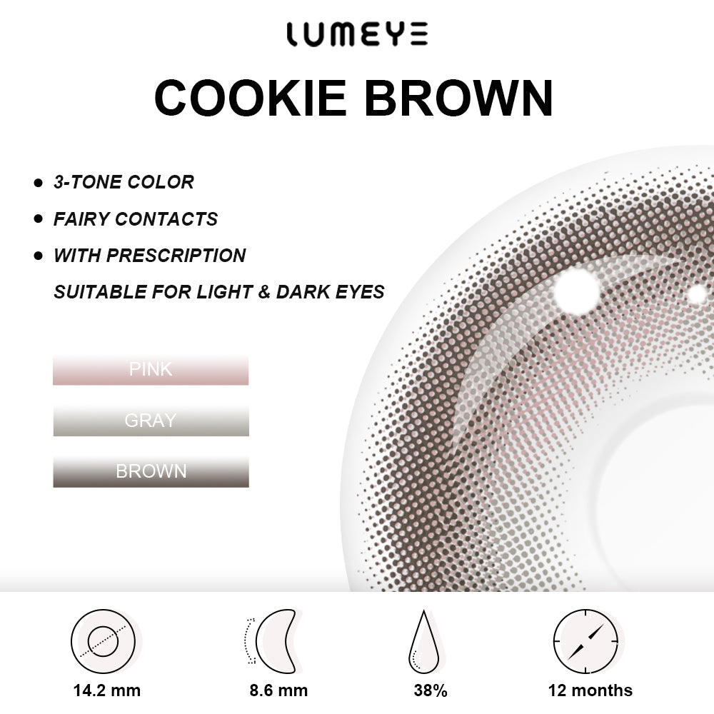Best COLORED CONTACTS - LUMEYE Cookie Brown Colored Contact Lenses - LUMEYE