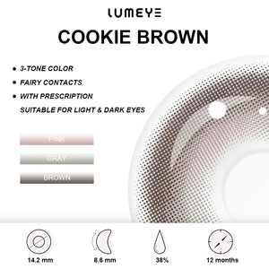 Best COLORED CONTACTS - LUMEYE Cookie Brown Colored Contact Lenses - LUMEYE