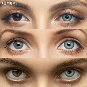 Best COLORED CONTACTS - LUMEYE Hanabi Blue Colored Contact Lenses - LUMEYE