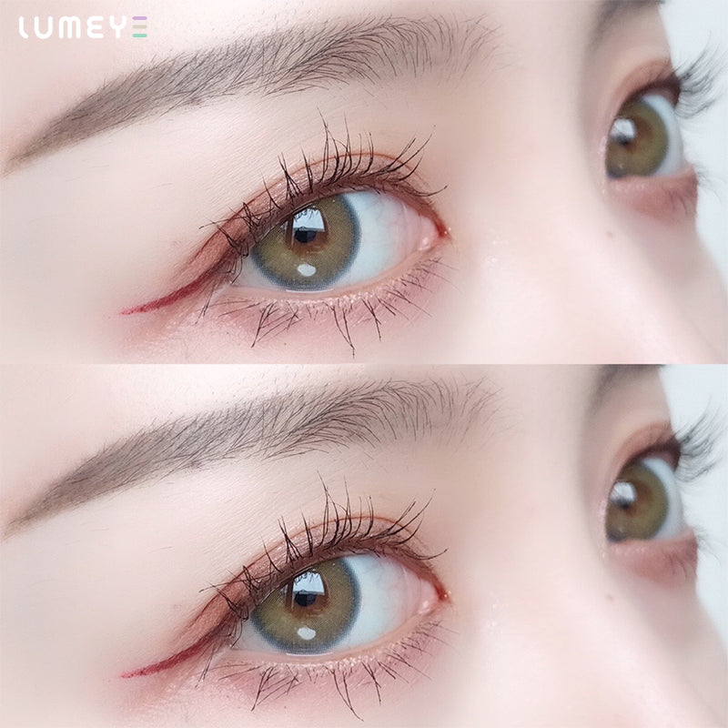 Best COLORED CONTACTS - LUMEYE Juicy Golden Brown Colored Contact Lenses - LUMEYE
