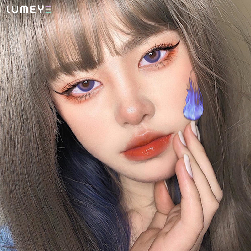 Best COLORED CONTACTS - LUMEYE Frozen Moon Purple Colored Contact Lenses - LUMEYE