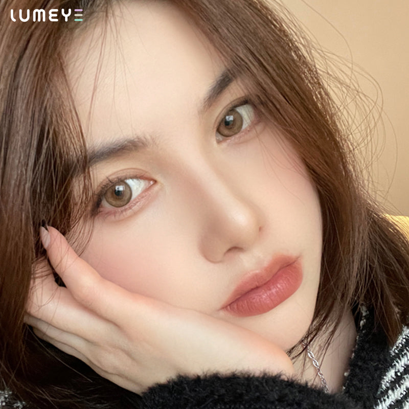 Best COLORED CONTACTS - LUMEYE Dawn Brown Colored Contact Lenses - LUMEYE