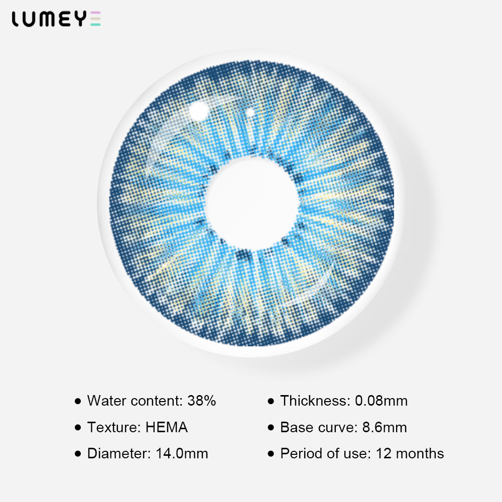 Best COLORED CONTACTS - LUMEYE Modern New York Blue Colored Contact Lenses - LUMEYE