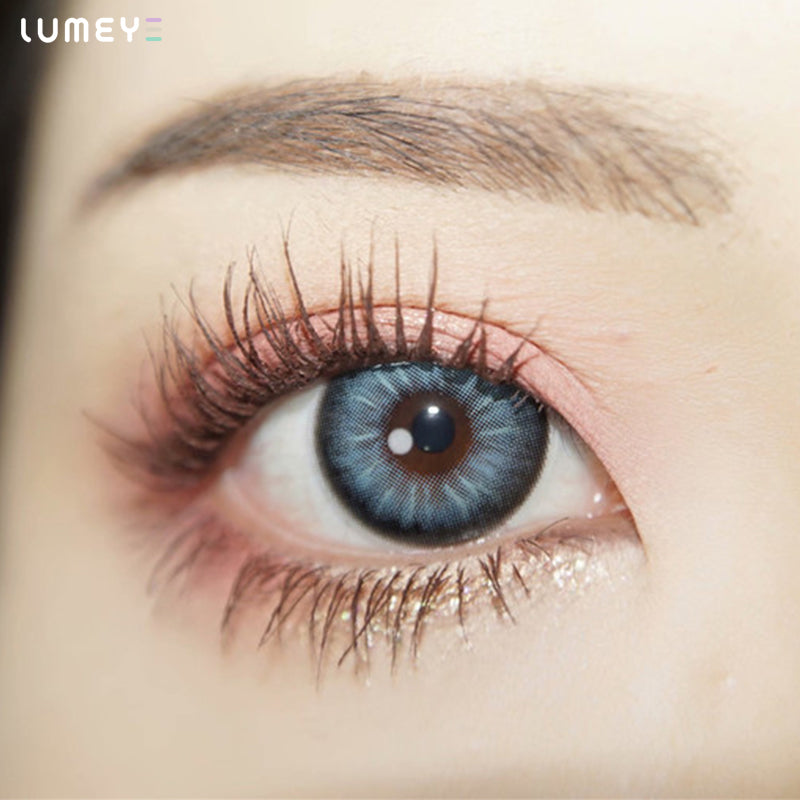 Best COLORED CONTACTS - LUMEYE Hanabi Blue Colored Contact Lenses - LUMEYE