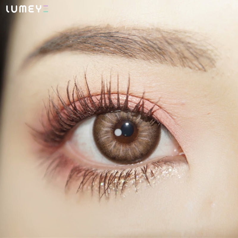 Best COLORED CONTACTS - LUMEYE Hanabi Brown Colored Contact Lenses - LUMEYE