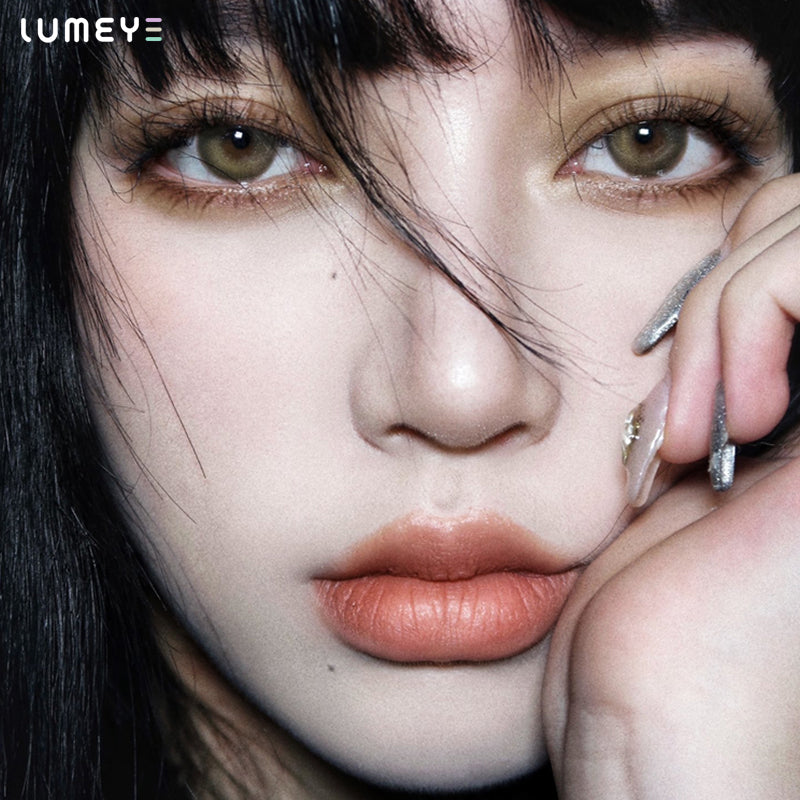 Best COLORED CONTACTS - LUMEYE Frozen Moon Brown Colored Contact Lenses - LUMEYE
