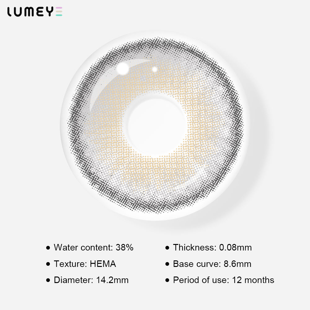 Best COLORED CONTACTS - LUMEYE Cappuccino Gray Colored Contact Lenses - LUMEYE